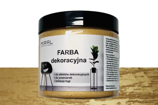 Farba metaliczna dekoracyjna 200 ml kolor : ZŁOTY