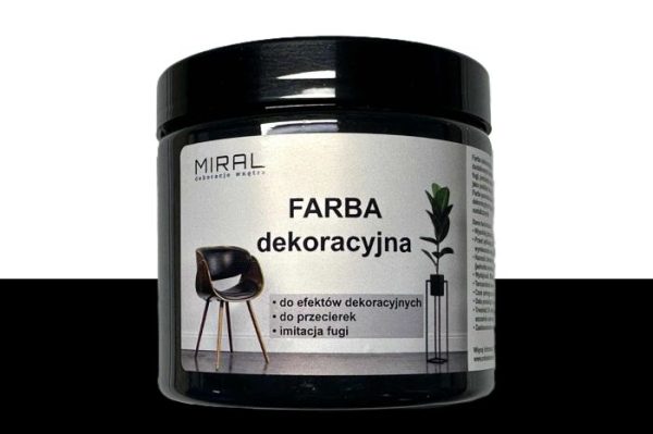 Farba specjalistyczna dekoracyjna 200 ml kolor : CZARNY