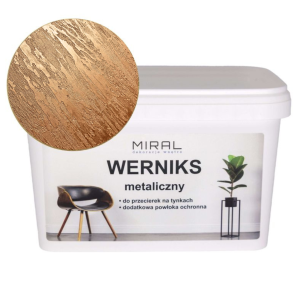 Werniks metaliczny MIEDZIANY farba do ścian 0,6L.